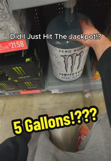I found a 5-gallon Monster Energy at Walmart!? #monsterenergy #energydrinks #bikerboy #motovlog #biketok