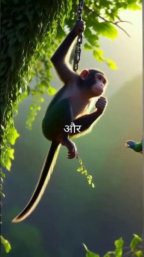 a monkey doing vlog in jungle with people