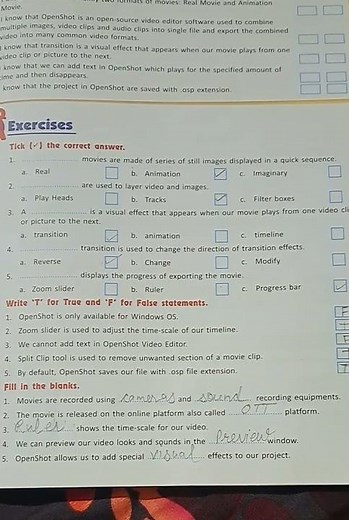 Class 8th Computer ch 5 back exercise "army public school edition "