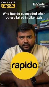 How Rapido Won India’s Bike Taxi Market | Decodex | #businesscasestudy #thinkdifferent