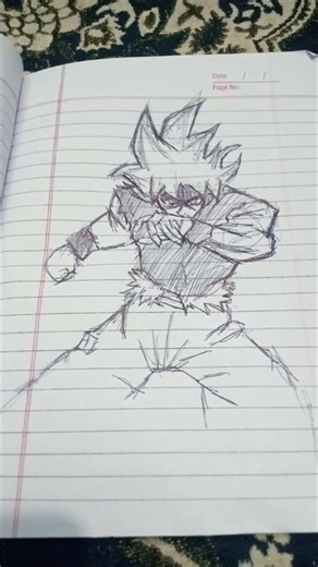 how to draw UI Goku #anime #Dragonball #drawing