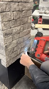 34K views · 41 reactions | This is a cool feature we used for the booth. An @evolve.stone removable column wrap that made 2 trips and 3 setups with no damage. Cuts with a regular wood blade, fastens with finish nails. And of course we topped it off with a built out versawrap kit and some @inlite_global lighting! #carpentry #deckbuilding #tipsandtricks #masonry #stone #composite #decking #pvc | Ravin Builders | Facebook