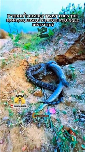 Python’s Deadly Twist vs Monitor Lizard 🐍🔥 #shorts #animals #wildlife #viral #viralshorts #africa