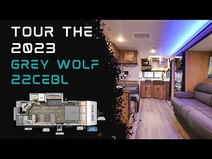 Tour the ALL-NEW 2023 Grey Wolf 22CEBL Travel Trailer