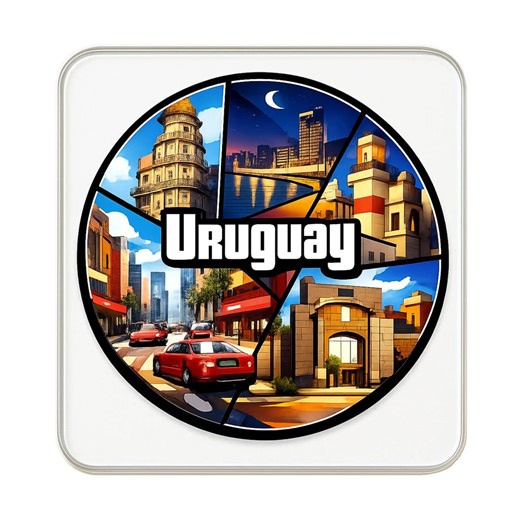 Uruguay Collage Fridge Magnet: Cute Large Handmade Travel Souvenir Gift - Etsy