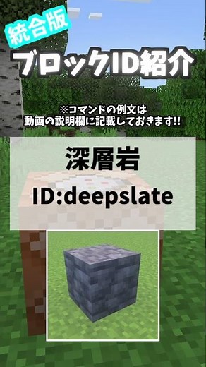 【ブロックID紹介!!】深層岩編【統合版】 #Shorts