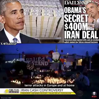 Obama gave a Iran. hostile foreign country, $1.7 BILLION dollars. $400 MILLION of it was in cash on pallets stacked in the back of an unmarked aircraft that was flown to Iran in the dead of night.This money was used to fund and create multiple terrorist groups, build nuclear weapons, help steal the 2020 election, and eventually fund an attempt to destroy the Trump presidency.