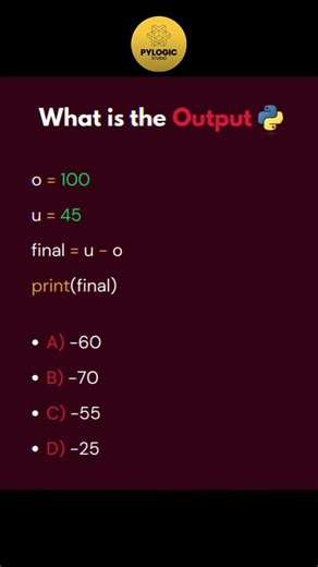 Only real Python devs will get this right 😎🐍What’s the output? 👇#PythonLogic