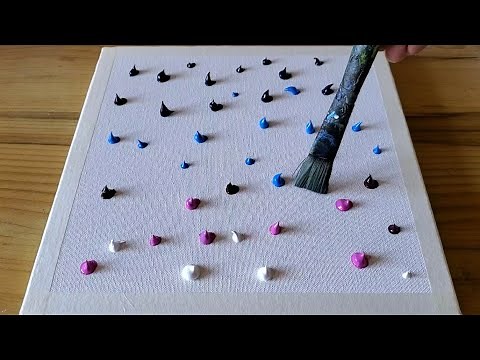 Simple Galaxy Painting Demo / Easy For Beginners / Relaxing