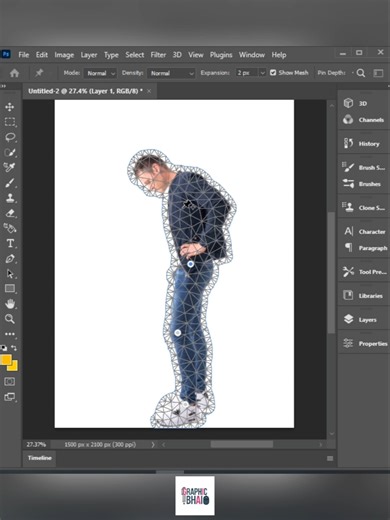 How to Straighten a Bent Person in Photoshop | Full Tutorial #photoshop #graphicbhai #youtubeshorts