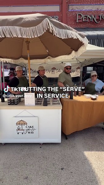 We got the cake! 🍰 😏🤣 #service #eventideas #cakecart #attitude #smallbusiness