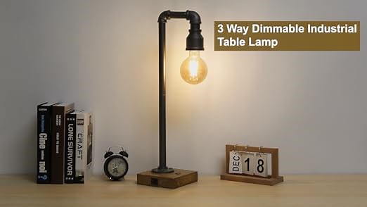 Industrial Touch Lamp with USB Port