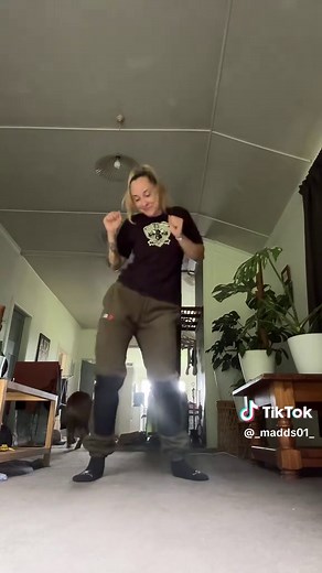 I could not dance to save my life but this one was kinda easy🫣 probably because the macarena was forced into my brain as a kid 😂#fyp#stoneycreek#dancing#huntingandfishing#tattoos#funkytown#macarena#