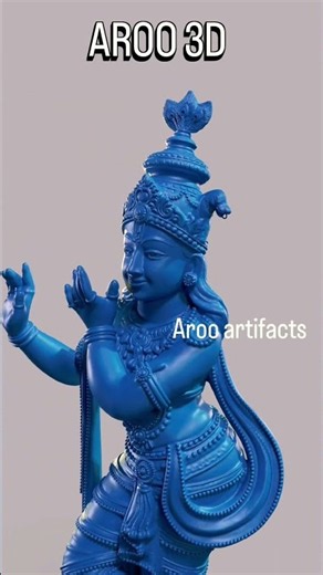 Scanned Krishna Idol ✨ Precision 3D Modeling & Detailing #art #reels #krishna #3dprinting