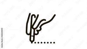 surgeon marks site of incision Icon Animation. black surgeon marks site of incision animated icon on white background