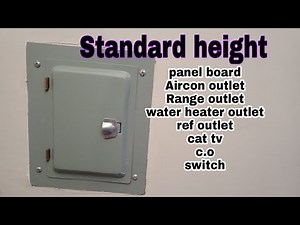 Electrical Layout/Standard height Ng Panel,Outlet at Switch/electrician's Guide
