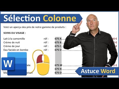 Sélectionner tous les textes d'une colonne dans Word