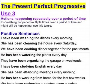 4.2K views · 38 reactions | The Present Perfect Progressive ; Use 3: A Series of Completed Actions | Empowering English Learning | Facebook