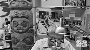 Tlingit & Haida celebrates the relocation of Amos Wallace's Porcupine & Beaver totem pole from the Forest Service office in Juneau, AK to the Mendenhall Glacier Visitor Center. In the 1980s, he carved the Porcupine & Beaver pole for the Forest Service office. As part of Tlingit & Haida's co-stewardship agreement with the Forest Service, the pole will have a new home at the Mendenhall Glacier Visitors Center where the Tribe's Cultural Ambassadors have been working to indigenize the space and show