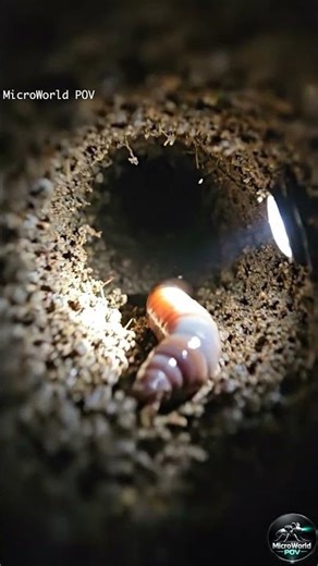 POV: A Tiny Camera On an Earthworm — What It Sees Underground 🐍🌱 #pov #wildlife #microworld #insects