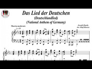 Das Lied der Deutschen, Deutschlandlied, National Anthem of Germany, Piano Sheet Music