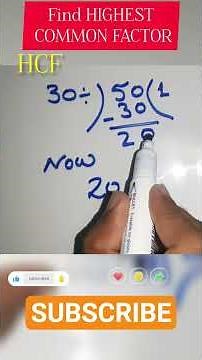 Highest Common Factor (HCF) by Division Method | Easy Step-by-Step Example#shorts