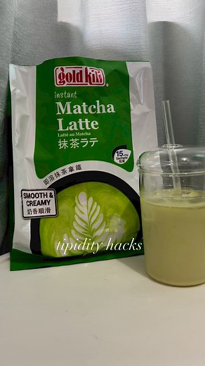 Matcha Latte at home using Gold Kili instant matcha latte Milk lots of ice and aesthetic cup! 🍵 #matcha #matchalatte #shopeefinds #budolfinds | Tipidity Hacks