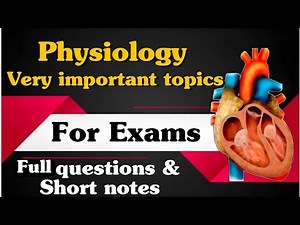 Cardiovascular System ll Important Topics ll Physiology