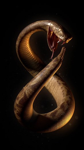 Mesmerizing 3D Snake Animation Loop