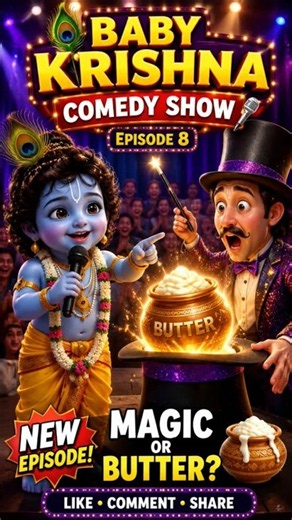 🧙 Baby Krishna vs The Magician! 😂✨ #shorts