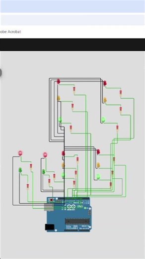 Arduino Traffic Light System in 30 Seconds!🚦#Shorts #YouTubeShorts #Arduino #Electronics#Coding #DIY