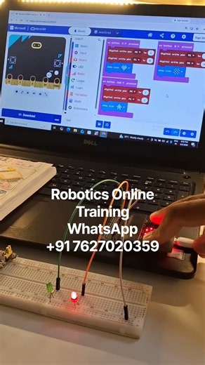 Micro Programming | Control LEDs with Push Button#youtubeshorts#robot#ai