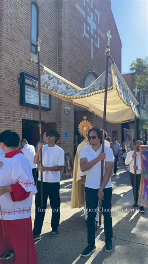 Immaculate Conception Church, Astoria on Instagram: "Immaculate Conception Church, Astoria Corpus Christi and Rosary Procession — a profound expression of faith and devotion, bringing the presence of Jesus into the streets of Astoria and Ditmars. #ImmaculateConceptionChurch #Astoria #CorpusChristi #RosaryProcession #FaithInAction #CatholicFaith #DioceseOfBrooklyn"