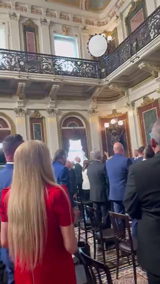 Because He Lives I Can Face Tomorrow —Pastors and faith leaders at the the White House today.