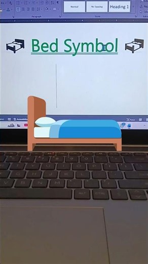 🛏️ Bed symbol | ms word tricks | computer shortcut keys | Computer class| #bed #msword #shorts #reel