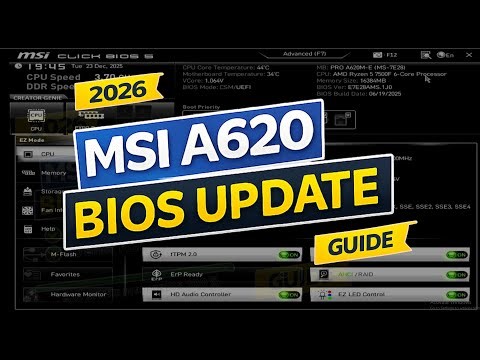 How to Update BIOS on MSI PRO A620M-E (2026) | No Brick Risk