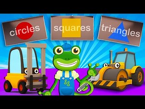 Learn Shapes and Colors with Construction Trucks | Gecko's Garage | Educational Videos For Toddlers