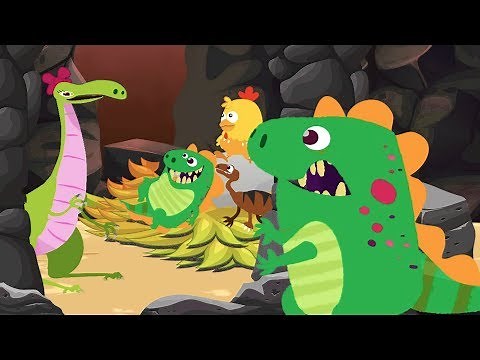 Dino e Dina Dinossauros e a história de ninar - Desenho animado com dinossauro. desenho infantil