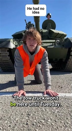 Man Blocks Tank, But The Truth Is HILARIOUS! 😂