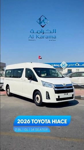 The Ultimate 14-Seat Commuter: 2026 Toyota HiAce High Roof