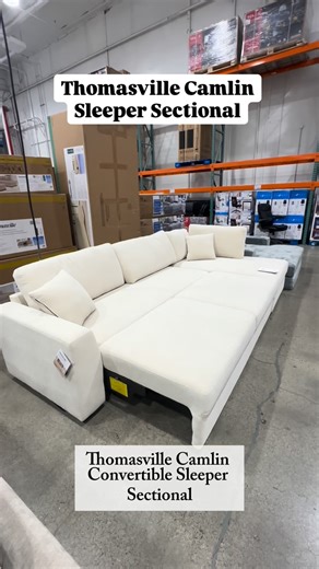 Cozy Nests on Instagram: "🔥 Thomasville Camlin Sleeper Sectionals at Costco! 🔥 If you’ve been wanting a big, comfy, guest-friendly sectional… this Thomasville Camlin Convertible Sleeper Sectional is such a beautiful find! 🛋️ ✨ Features: • Full-size sectional with a spacious chaise • Converts into a sleeper for guests SO handy for the holidays • Plush, durable fabric that feels premium • Deep, cozy cushions • Modern, neutral design that works with any style This one gives you the best of comfo