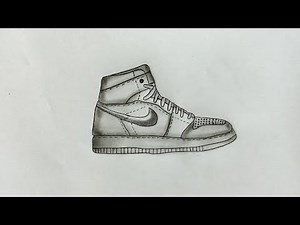 How to Draw Nike Shoes - Nike Air Force 1 - Easy Pencil Drawing of Shoes