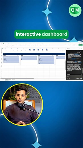 How To Create Interactive Excel Dashboards Using AI ✨#excel #office #dashboard