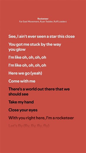Rocketeer - Far East Movement, Ryan Tedder, Ruff Loaderz (Lyrics)