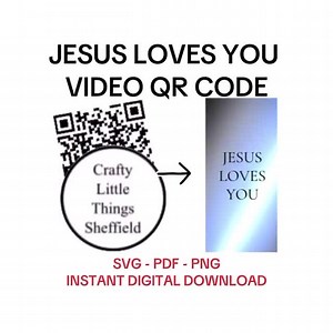 Jesus liebt dich Video Nachricht QR-Code svg pdf png Scan Sofort-Download Schnelle Lieferung download Glaube Anhänger Believer Sprüche Spruch - Etsy.de