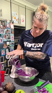 Making my own fermented veggies because my gut deserves a little love too 🫶✨ Today’s magic: beetroot, apple, and a cheeky bit of cabbage — nothing fancy, nothing filtered, just me doing one small thing that future-me will thank me for. A little science moment: when veggies sit in a salty brine, the good bacteria (lactobacillus) take over. They break down the natural sugars and turn them into probiotics, extra vitamins, and those tangy flavours our gut absolutely thrives on. Basically… it’s natu