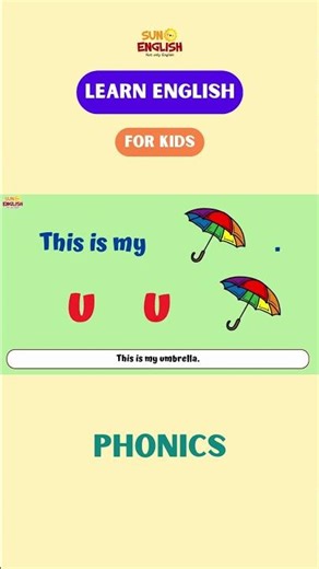 Phonics Letter U for Kids | Learn the /ʌ/ Sound with Umbrella, Uncle, Umpire | Fun English