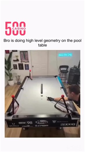 FACTS | SPORTS on Instagram: "The post features a 15-second video of professional trick-shot artist Steve Markle performing intricate air hockey shots, though captioned as occurring on a “pool table,” highlighting his billiards-honed precision. Markle’s maneuvers rely on geometric reflections, where the puck banks off walls at equal angles of incidence and reflection, akin to light paths in optics. This skill draws from mathematical billiards theory, as studied in dynamical systems, enabling exp