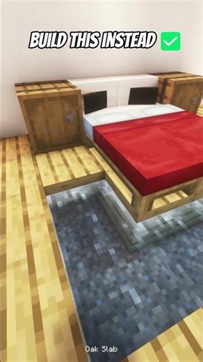 Modern Bed Design in Minecraft | Easy Tutorial #Shorts