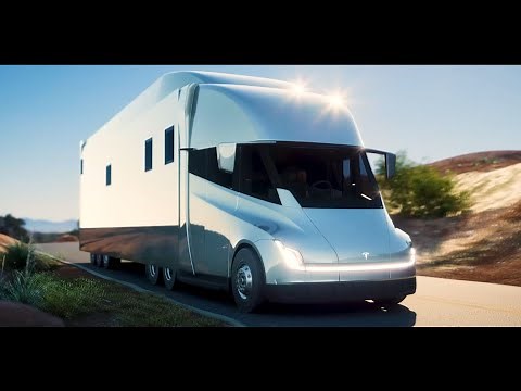 Inside a Tesla Semi-Truck MotorHome /Concept 3D Animation